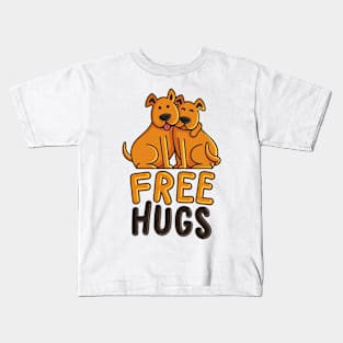 Doggy Duo Free Hugs Kids T-Shirt